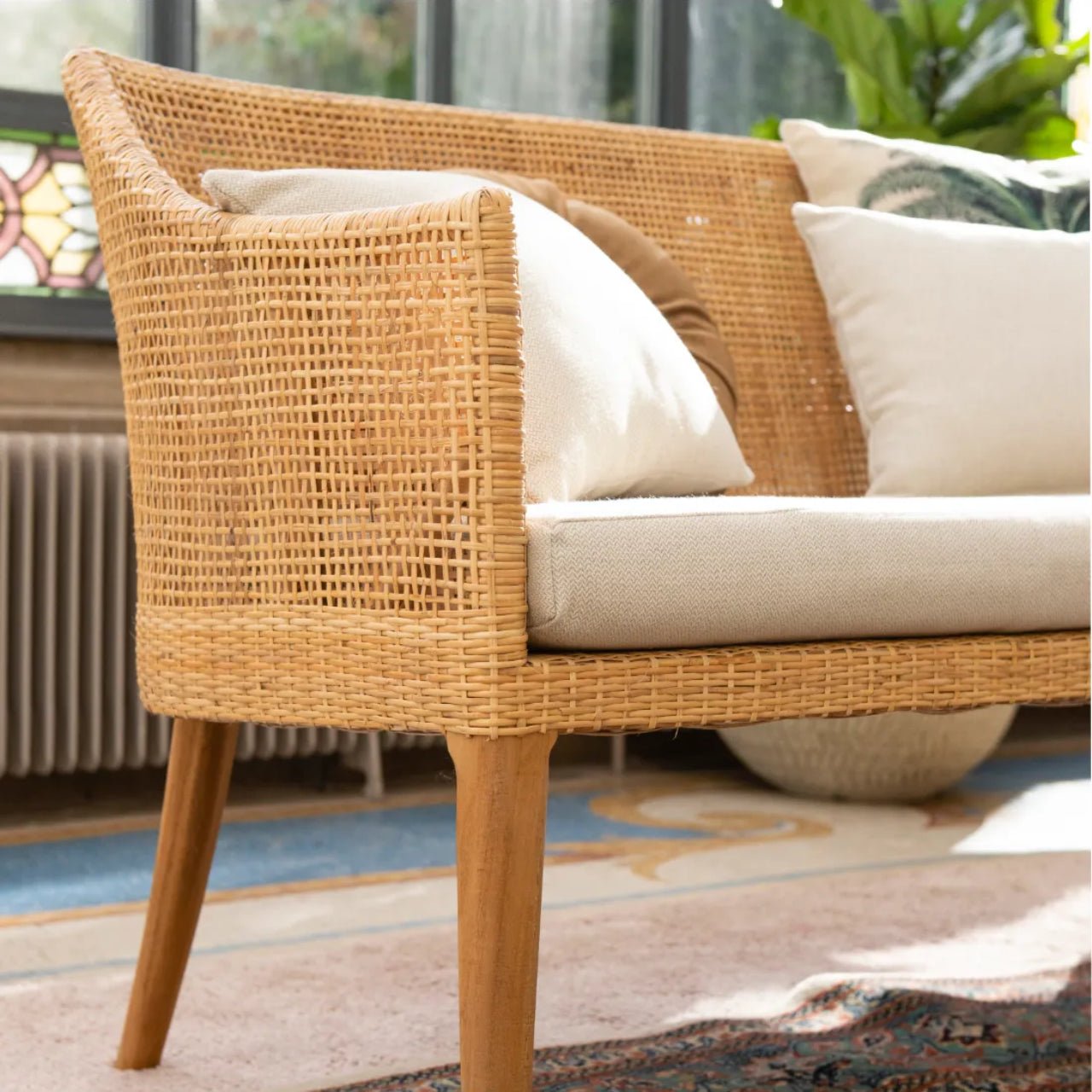 Canapé rotin & cannage SAIGON – Élégance naturelle et vintage - KOK MAISON - La Maison Milanaise461 - 2