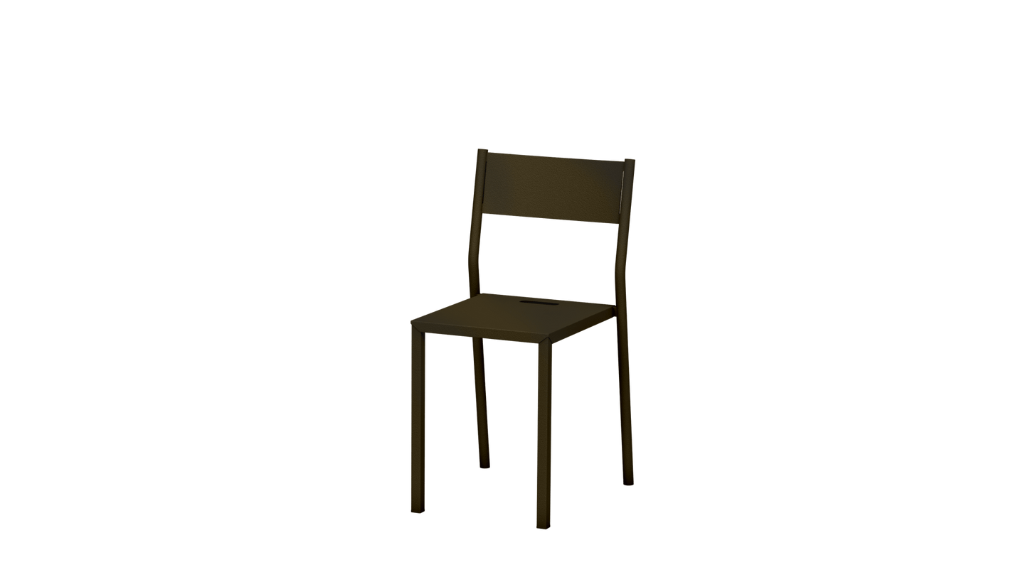 Chaise design en métal Take - MATIERE GRISE - La Maison MilanaiseCHAISETAKE - 38Brut Vernis fumé 241