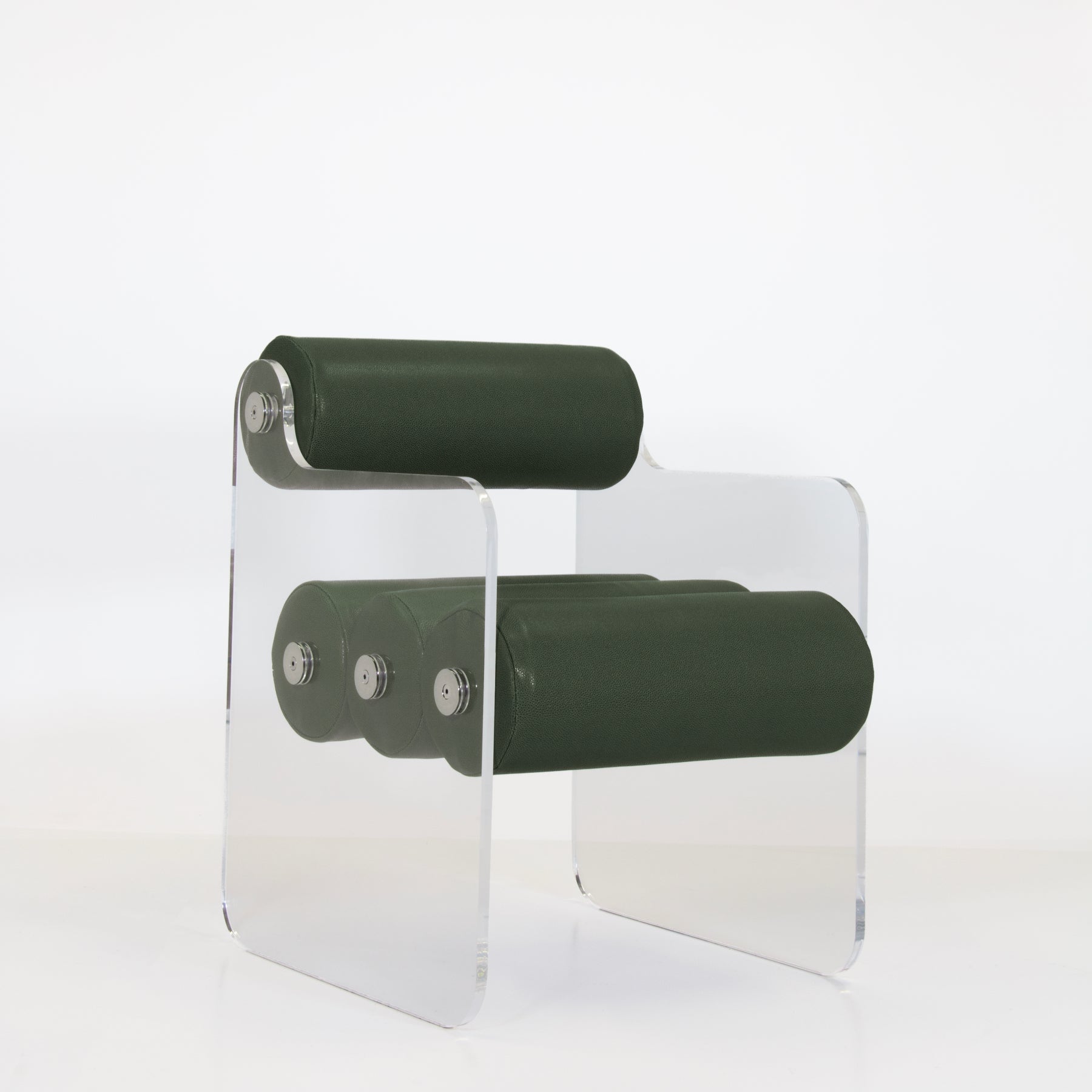 Chaise en altuglas et cuir végan MW04 - KUUMO DESIGN - La Maison MilanaiseMW04CHAISECUIR - 1Cuir VertTransparent