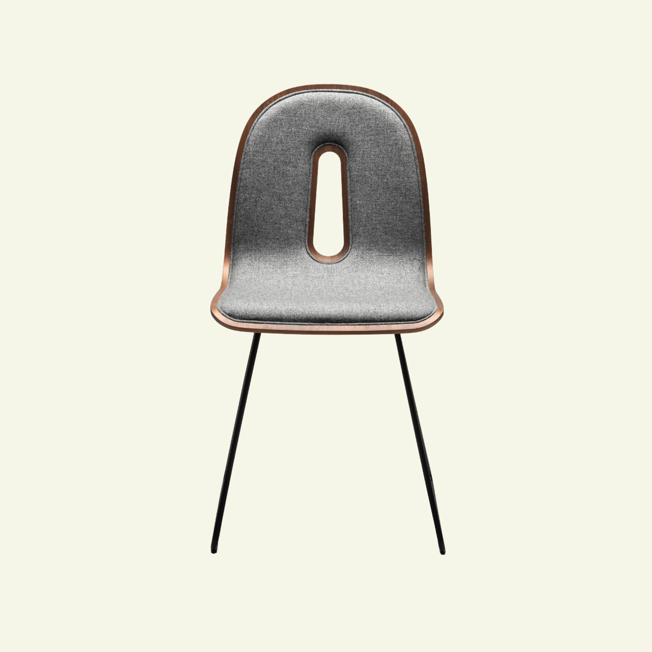 Chaise en bois et métal Gotham Woody - CHAIRS AND MORE - La Maison MilanaiseGOTHAMWOODYSL - IChaise L44cmxH83cmxP53cm hauteur d'assise 47cmNoyer et Tissus