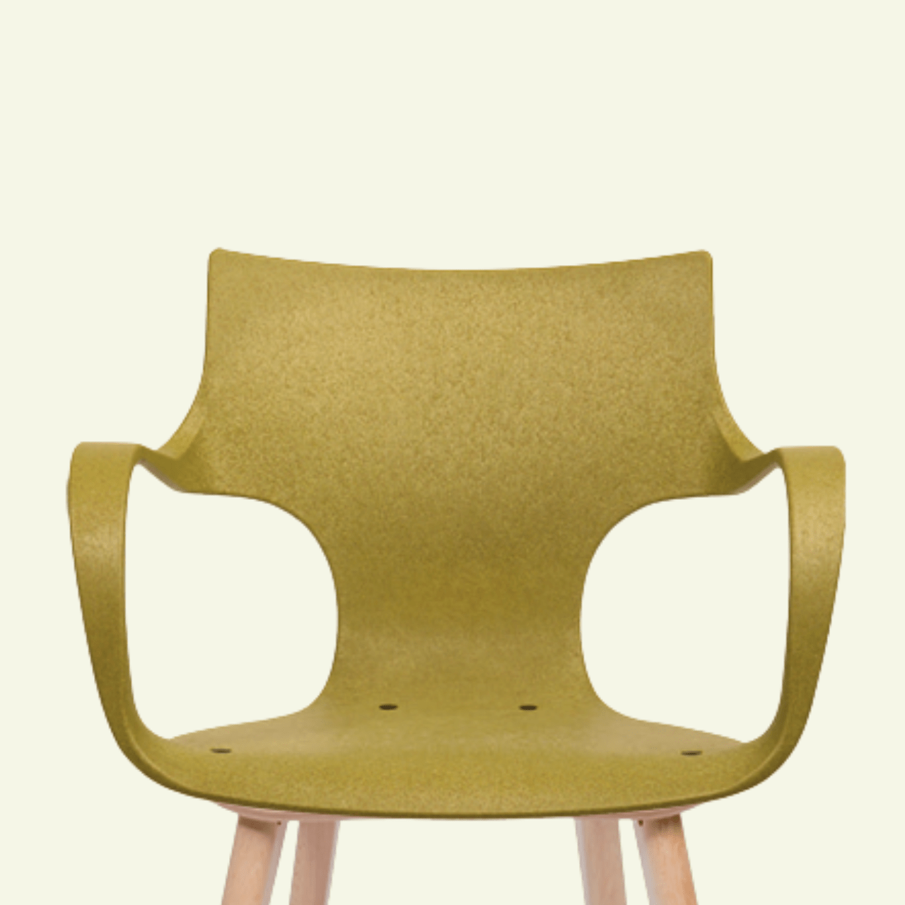 Chaise jaune en plastique recyclé et bois Erbi - STILFIBRA - La Maison MilanaiseSTILSS0101695/STILSBM082211