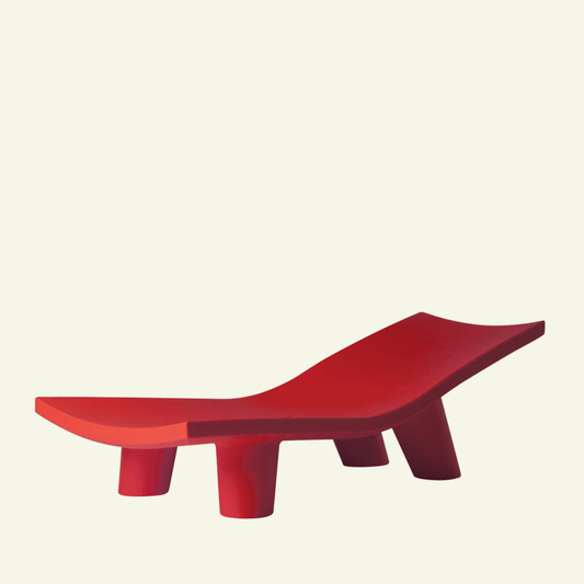 Chaise longue Low Lita – Design iconique par Paola Navone - SLIDE - La Maison MilanaiseRougeSans