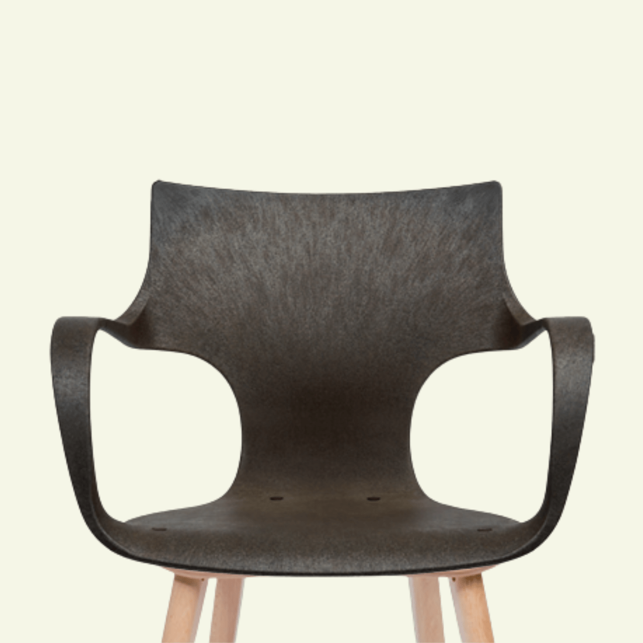 Chaise marron en plastique recyclé et bois Erbi - STILFIBRA - La Maison MilanaiseSTILSS0101697/STILSBM082211