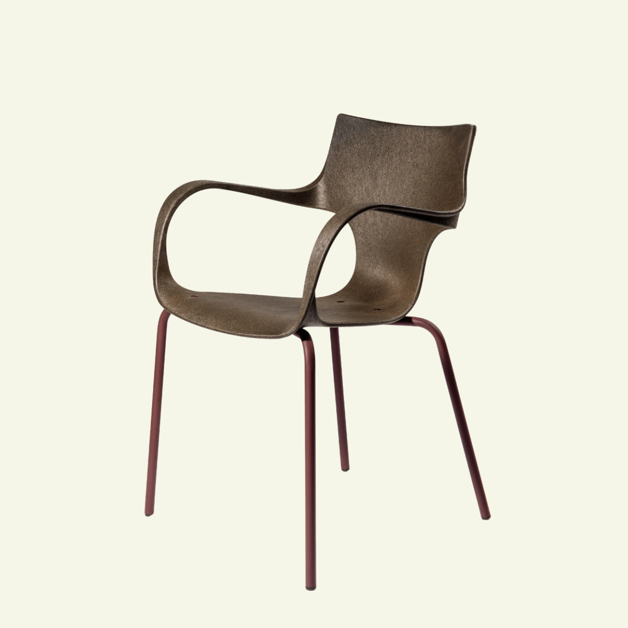 Chaise marron en plastique recyclé et métal Erbi - STILFIBRA - La Maison MilanaiseSTILSS0101697/STILSB2402751Noir