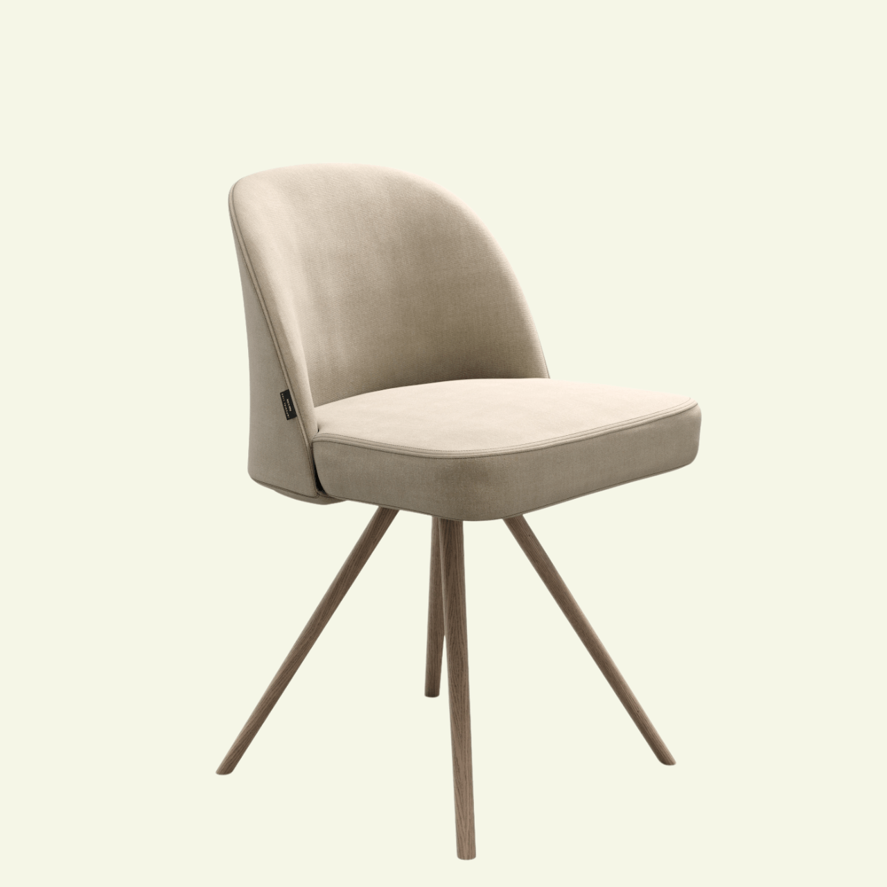 Chaise ONDA Lot de 2 – Tissu beige & pied bois clair - IMPERIAL LINE - La Maison MilanaiseONDACHAISE