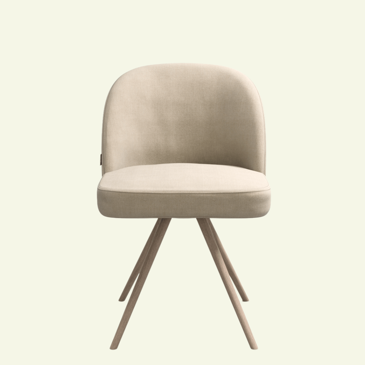 Chaise ONDA Lot de 2 – Tissu beige & pied bois clair - IMPERIAL LINE - La Maison MilanaiseONDACHAISE