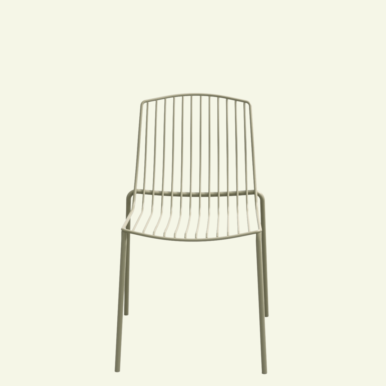 Chaise RIGA Lot de 2 – L’élégance minimaliste du métal coloré - IMPERIAL LINE - La Maison MilanaiseRIGA - 1Vert saugeSans accoudoir