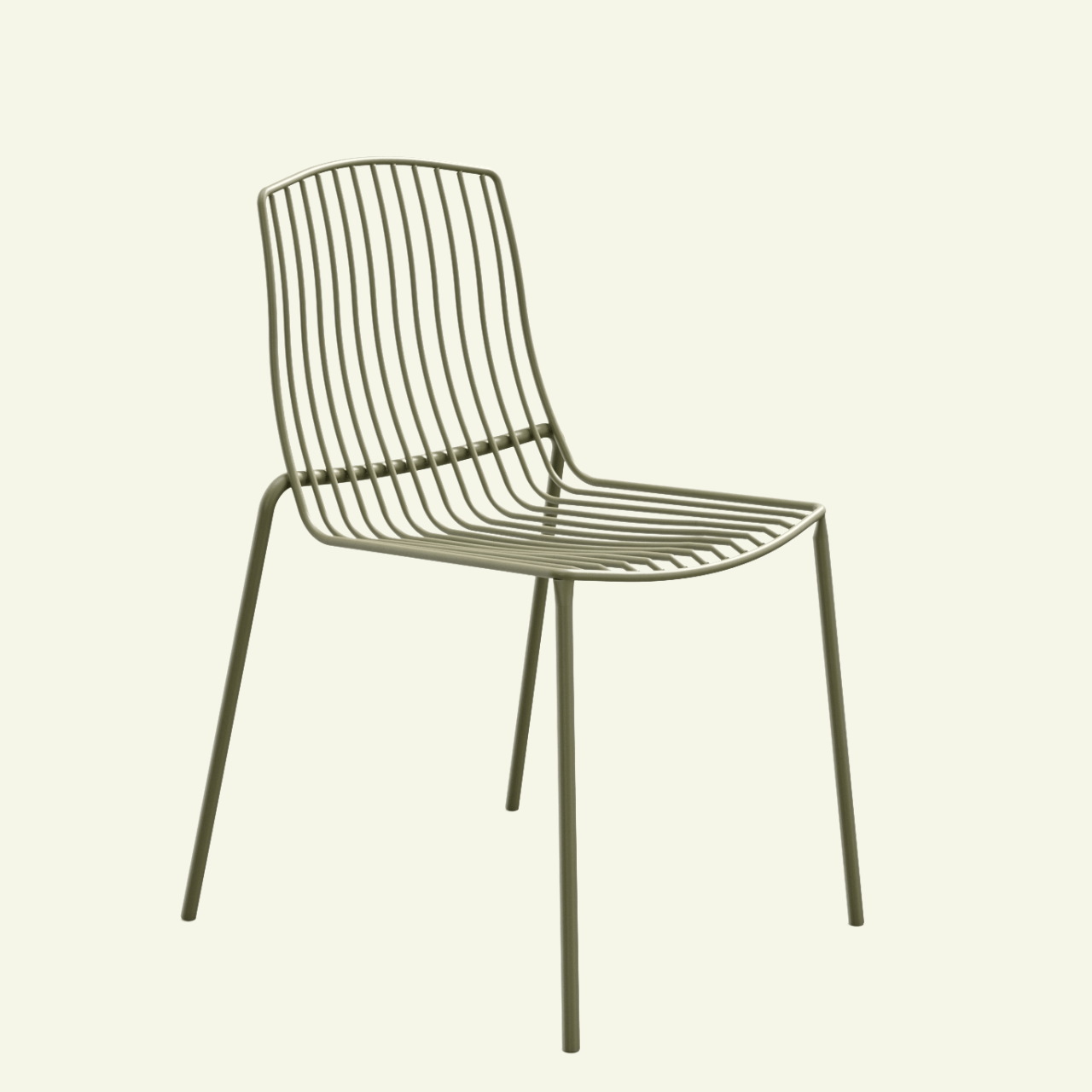 Chaise RIGA Lot de 2 – L’élégance minimaliste du métal coloré - IMPERIAL LINE - La Maison MilanaiseRIGA - 1Vert saugeSans accoudoir