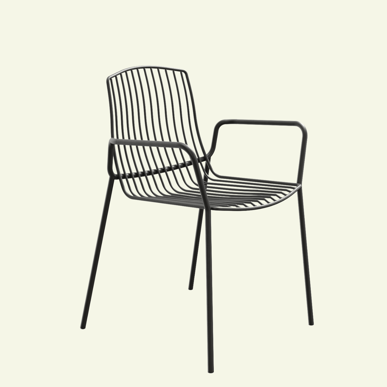 Chaise RIGA Lot de 2 – L’élégance minimaliste du métal coloré - IMPERIAL LINE - La Maison MilanaiseRIGA - 1Vert saugeSans accoudoir