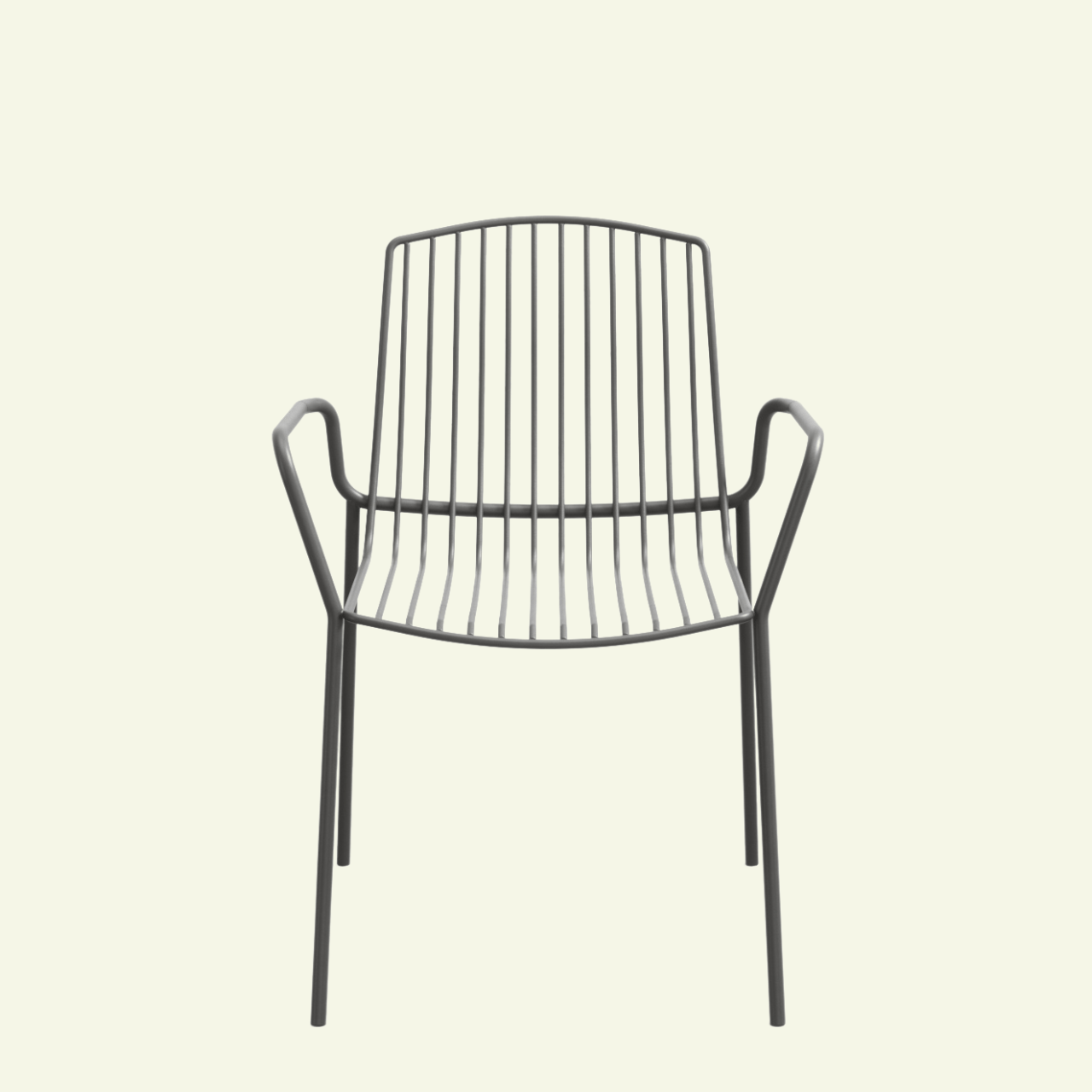 Chaise RIGA Lot de 2 – L’élégance minimaliste du métal coloré - IMPERIAL LINE - La Maison MilanaiseRIGA - 1Vert saugeSans accoudoir