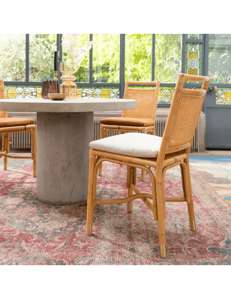 Chaise RIVIERA – Charme rétro et raffinement naturel - KOK MAISON - La Maison Milanaise459RIVIERA - 1Rose Beige
