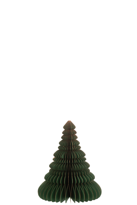 Sapin de Noël en papier vert foncé/cuivre moyen