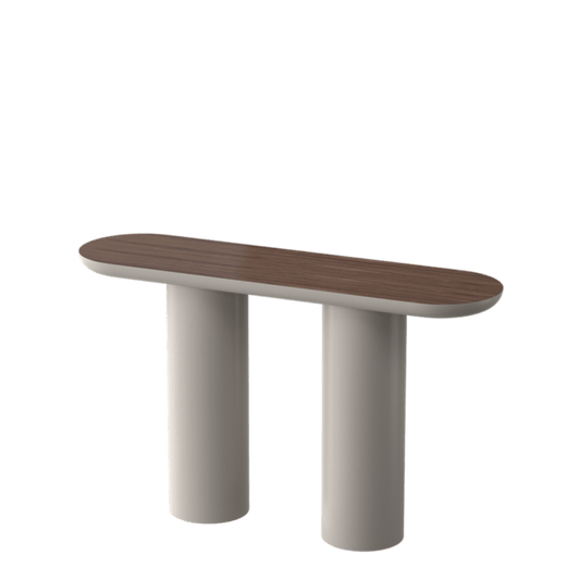 Console ovale design laqué et plateau noyer EVA - ULTRA MOBILI - La Maison MilanaiseCEV150