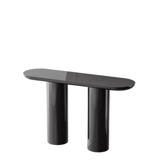 Console ovale noire glossy EVA – ULTRA MOBILI - La Maison MilanaiseCEV150B