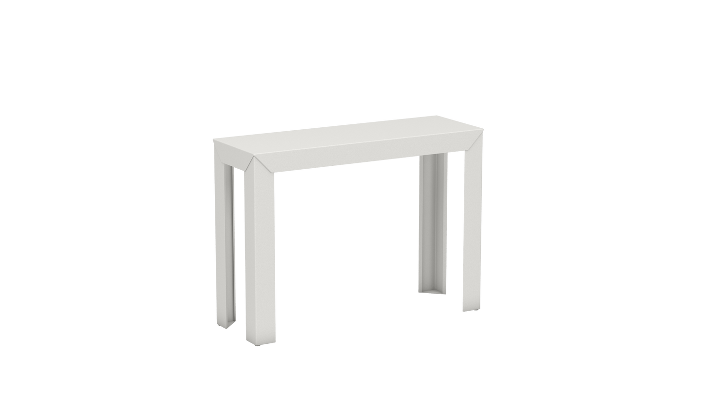 Console rectangulaire en aluminium 103cm Zef - MATIERE GRISE - La Maison MilanaiseBlanc 001Droits