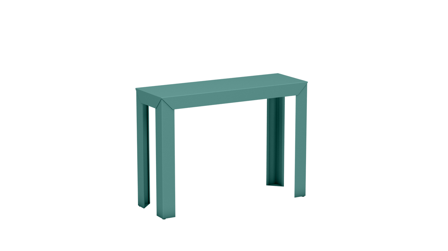 Console rectangulaire en aluminium 103cm Zef - MATIERE GRISE - La Maison MilanaiseCeladon 006Droits
