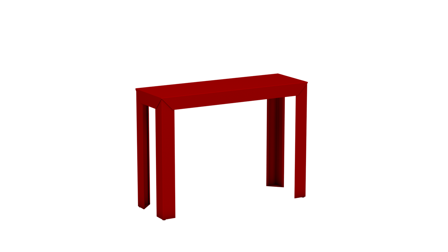 Console rectangulaire en aluminium 103cm Zef - MATIERE GRISE - La Maison MilanaiseVermillon 012Droits