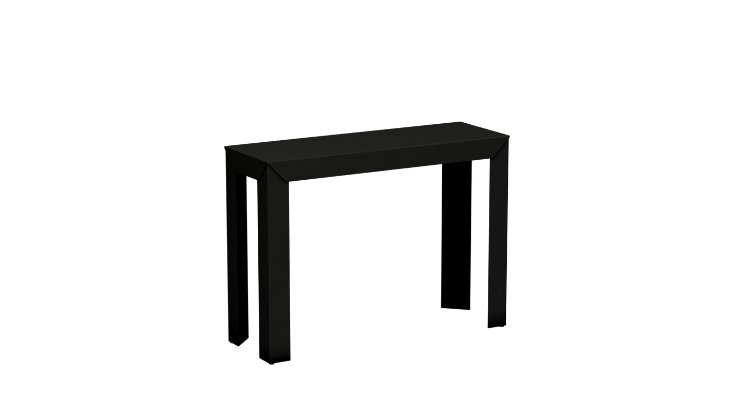 Console rectangulaire en aluminium 103cm Zef - MATIERE GRISE - La Maison MilanaiseNoir mat 031Droits