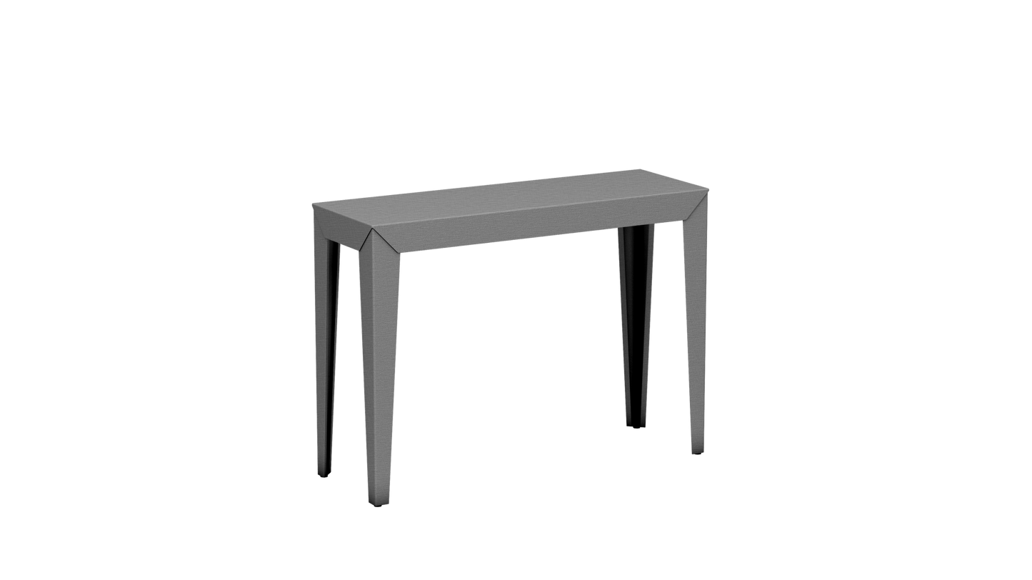 Console rectangulaire en aluminium 103cm Zef - MATIERE GRISE - La Maison MilanaiseBrut Vernis Brillant 020Fuselés