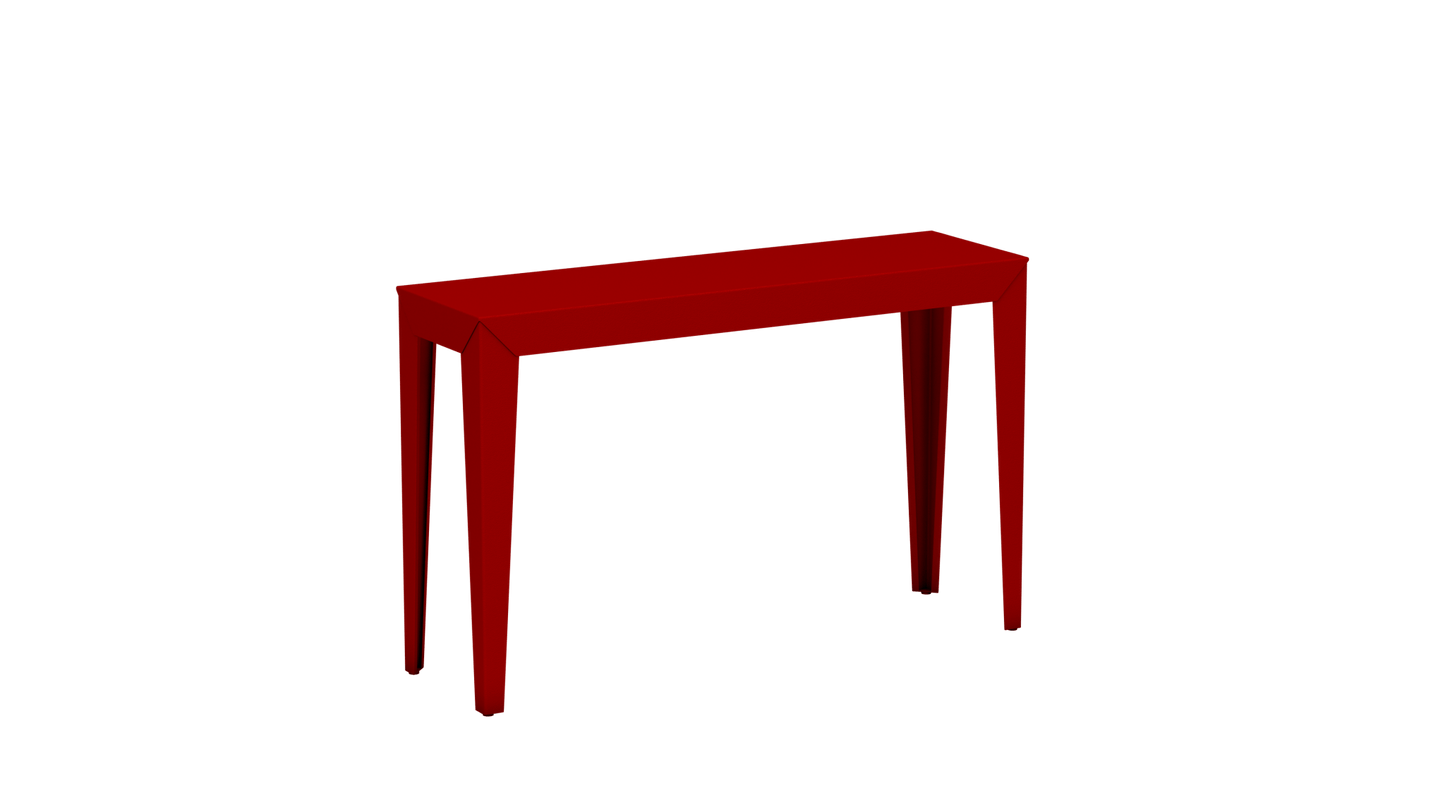 Console rectangulaire en aluminium 120cm Zef - MATIERE GRISE - La Maison MilanaiseVermillon 012Fuselés