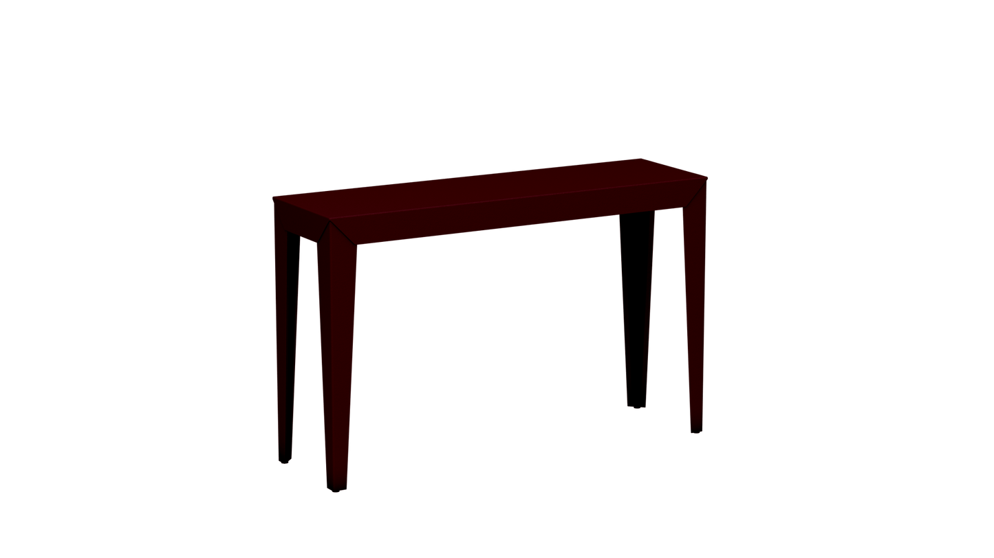 Console rectangulaire en aluminium 120cm Zef - MATIERE GRISE - La Maison MilanaiseBourgogne 153Fuselés