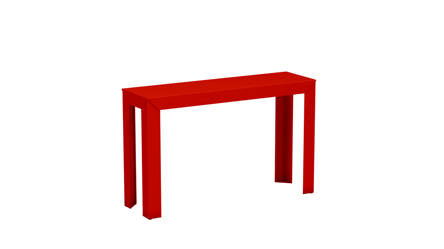 Console rectangulaire en aluminium 120cm Zef - MATIERE GRISE - La Maison MilanaiseCorail 032Droits