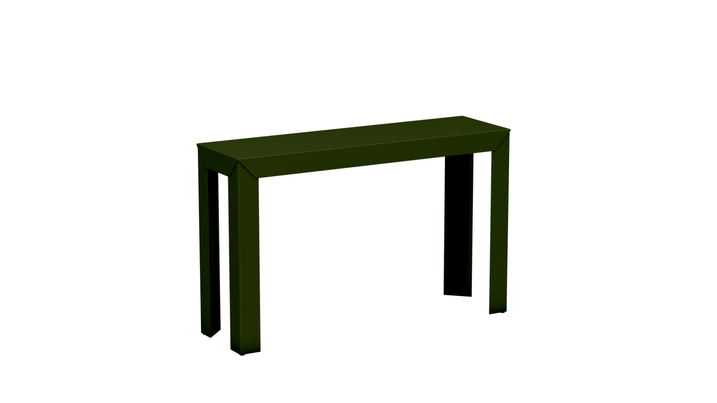 Console rectangulaire en aluminium 120cm Zef - MATIERE GRISE - La Maison MilanaiseKaki 122Droits