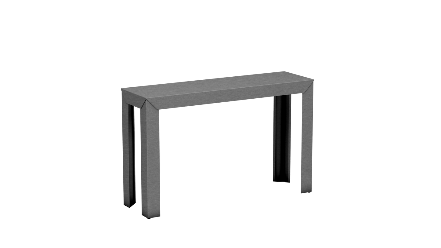 Console rectangulaire en aluminium 120cm Zef - MATIERE GRISE - La Maison MilanaiseBrut Vernis Brillant 020Droits