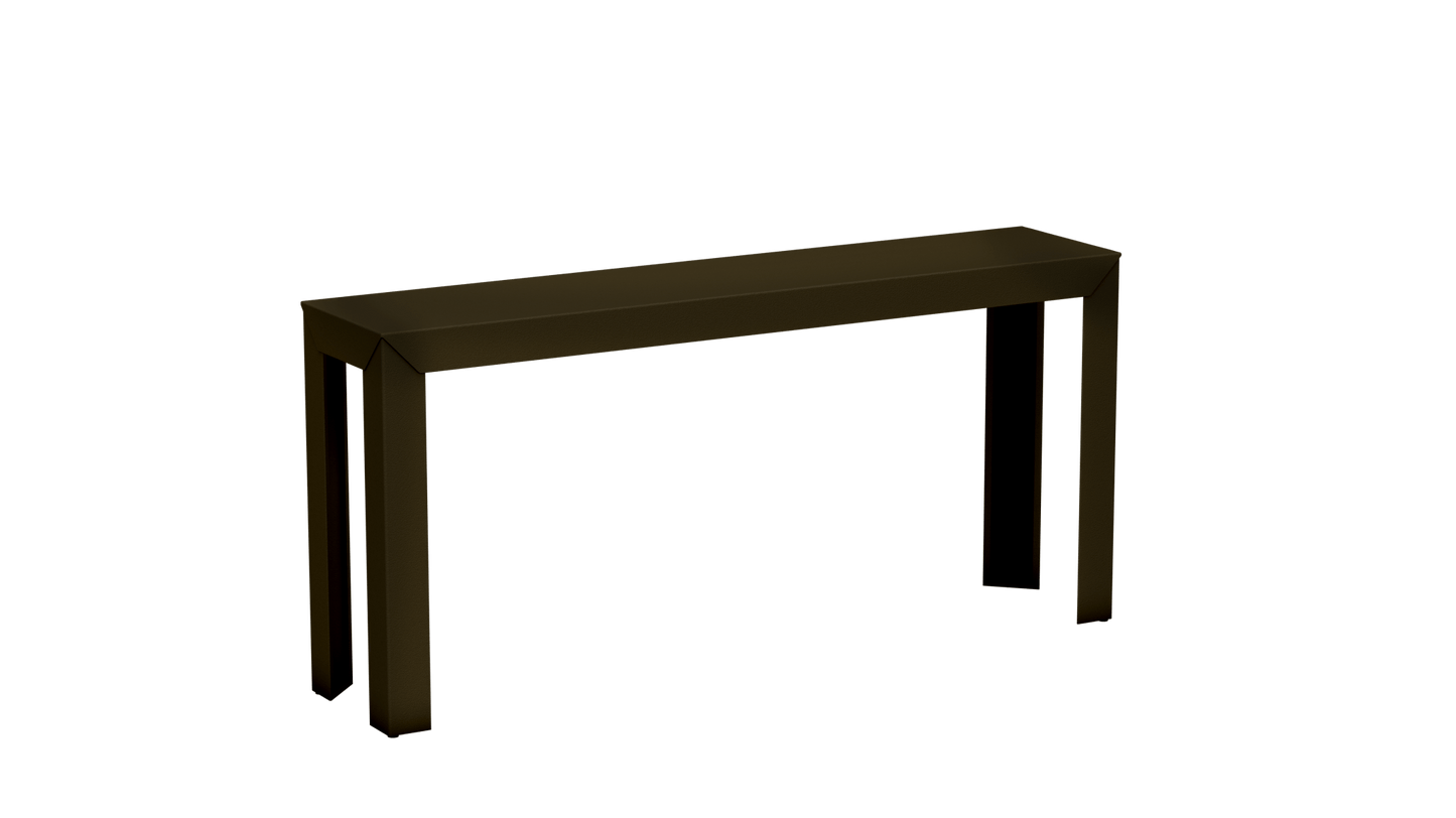 Console rectangulaire en aluminium 160cm Zef - MATIERE GRISE - La Maison MilanaiseBrut Vernis fumé 241Droits