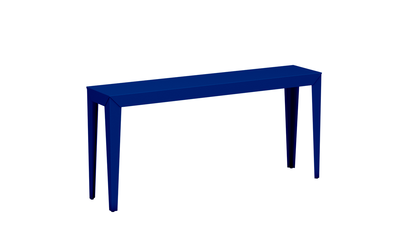 Console rectangulaire en aluminium 160cm Zef - MATIERE GRISE - La Maison MilanaiseBleu pur 112Fuselés
