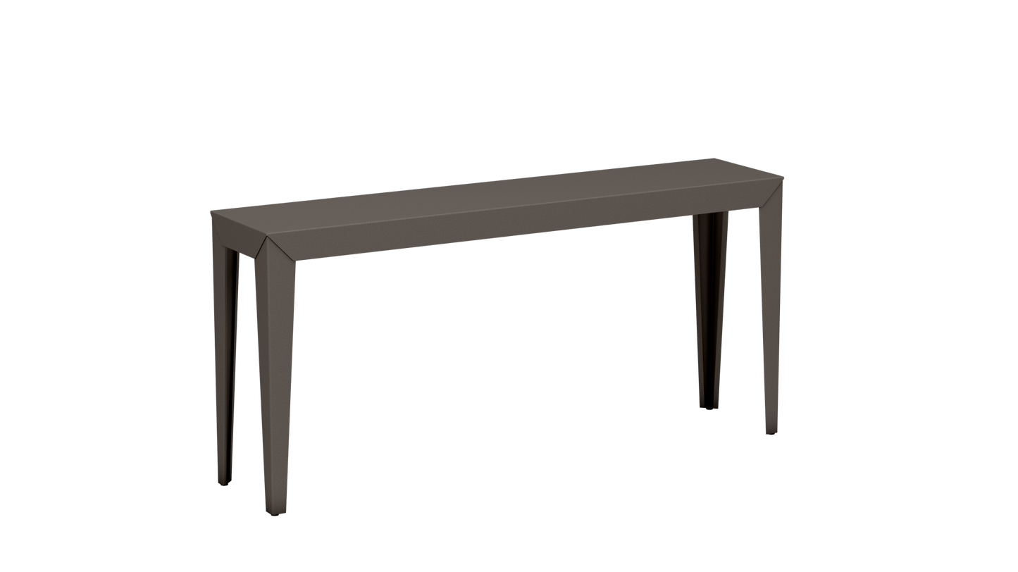 Console rectangulaire en aluminium 160cm Zef - MATIERE GRISE - La Maison MilanaiseTaupe 192Fuselés