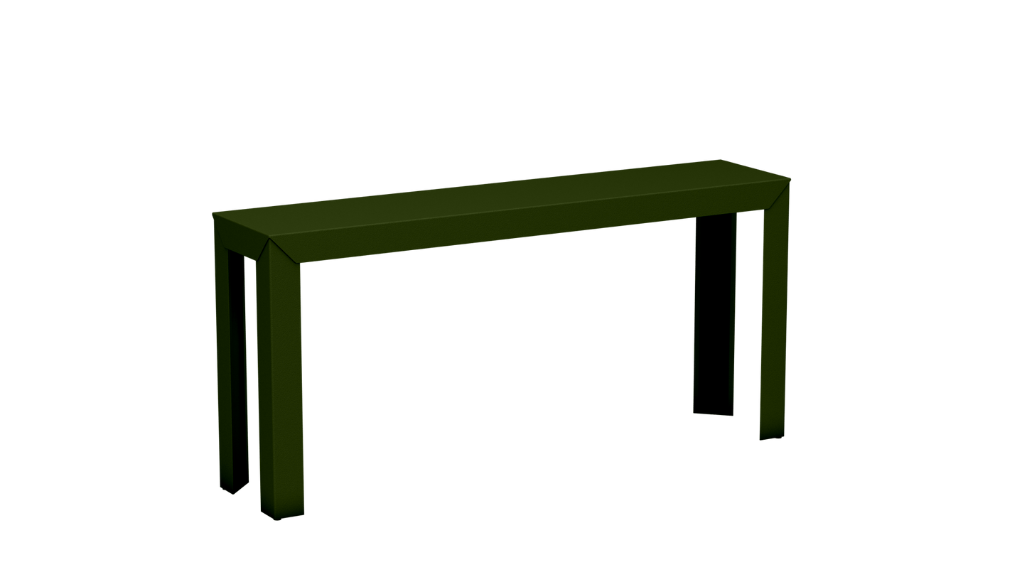 Console rectangulaire en aluminium 160cm Zef - MATIERE GRISE - La Maison MilanaiseKaki 122Droits