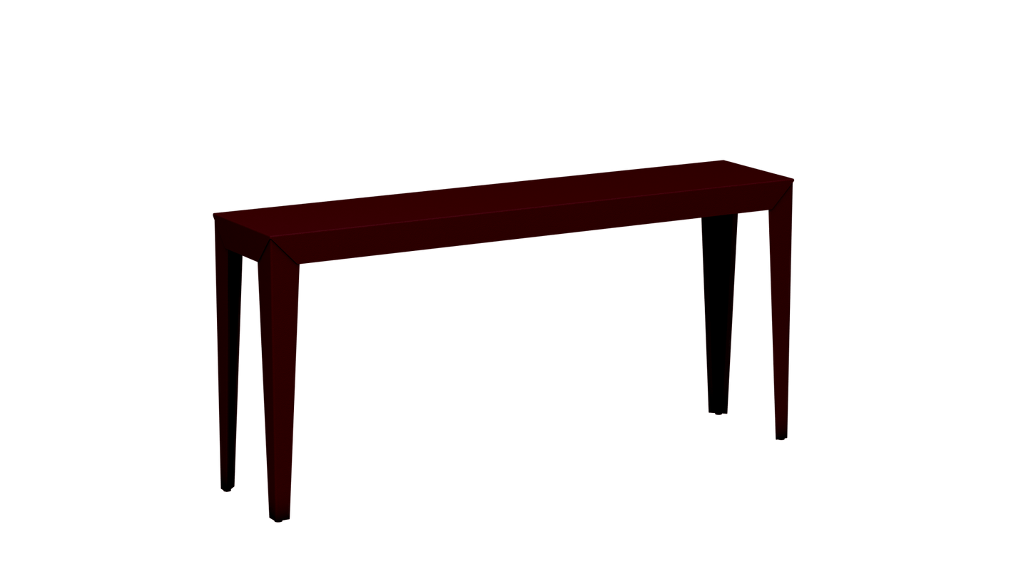 Console rectangulaire en aluminium 160cm Zef - MATIERE GRISE - La Maison MilanaiseBourgogne 153Fuselés