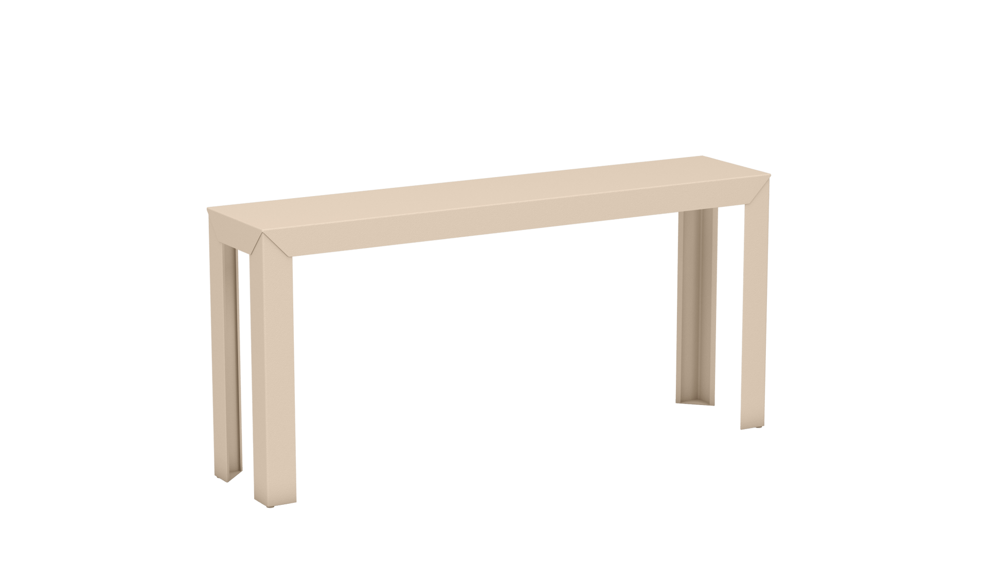 Console rectangulaire en aluminium 160cm Zef - MATIERE GRISE - La Maison MilanaiseEggshell 161Droits