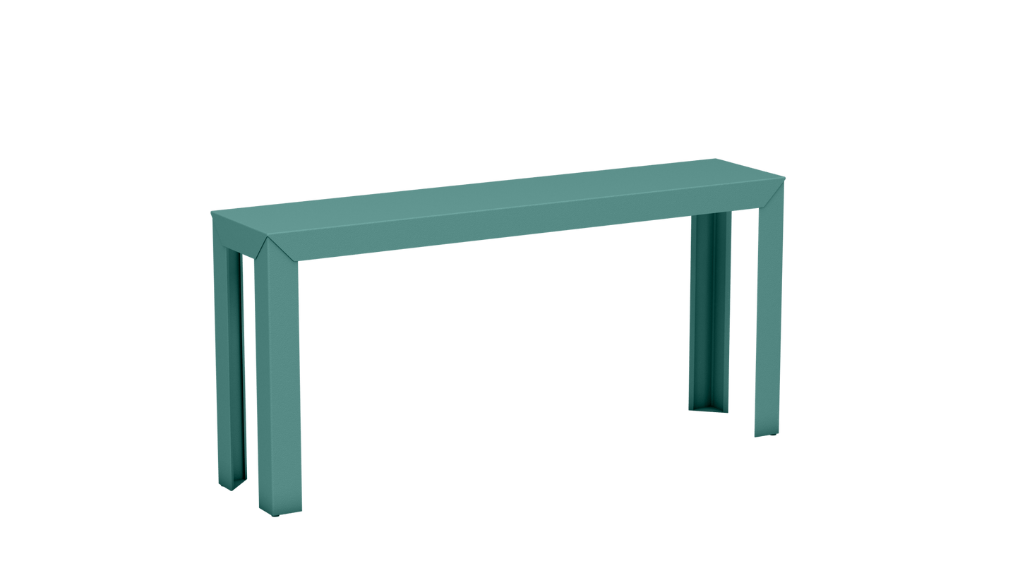 Console rectangulaire en aluminium 160cm Zef - MATIERE GRISE - La Maison MilanaiseCeladon 006Droits