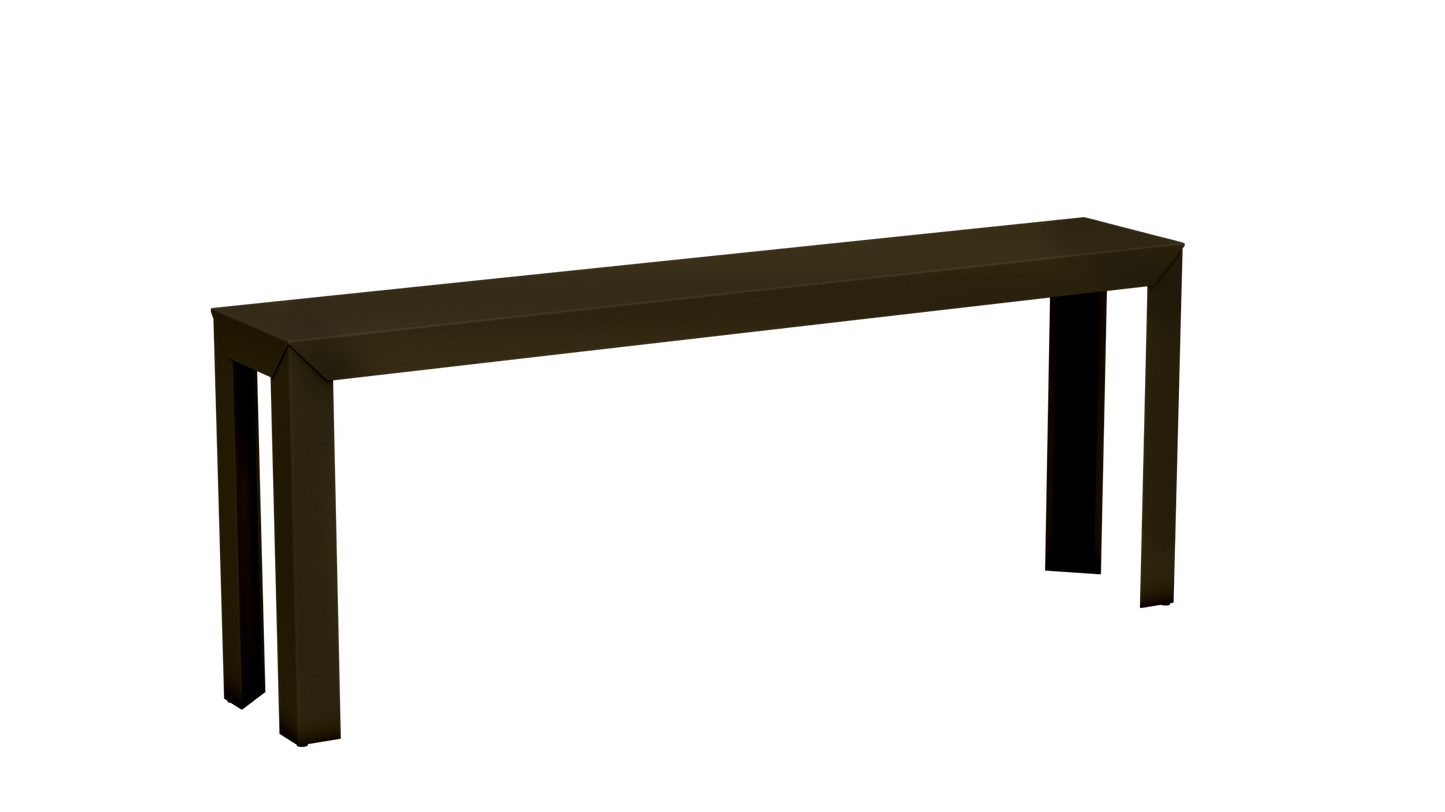 Console rectangulaire en aluminium 195cm Zef - MATIERE GRISE - La Maison MilanaiseBrut Vernis fumé 241Droits