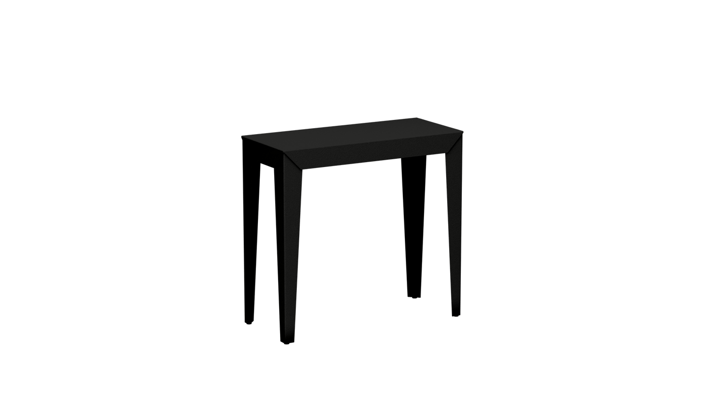 Console rectangulaire en aluminium 80cm Zef - MATIERE GRISE - La Maison MilanaiseCONSOLEZEF80X35x75intNoir mat 031Fuselés