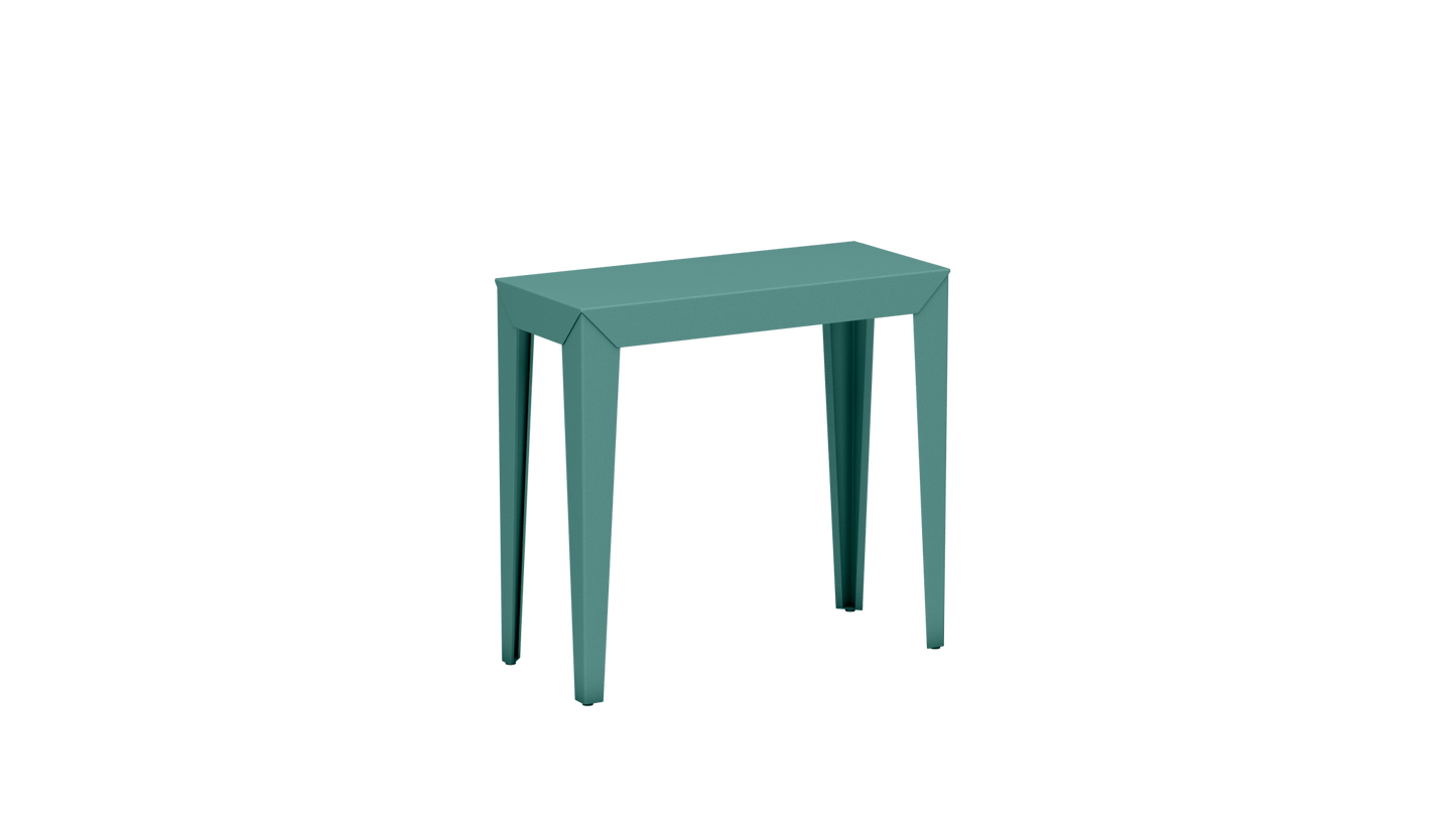 Console rectangulaire en aluminium 80cm Zef - MATIERE GRISE - La Maison MilanaiseCONSOLEZEF80X35x75intCeladon 006Fuselés