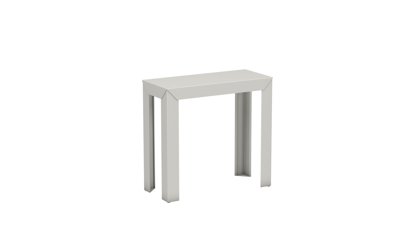 Console rectangulaire en aluminium 80cm Zef - MATIERE GRISE - La Maison MilanaiseCONSOLEZEF80X35x75intCraie 023Droits