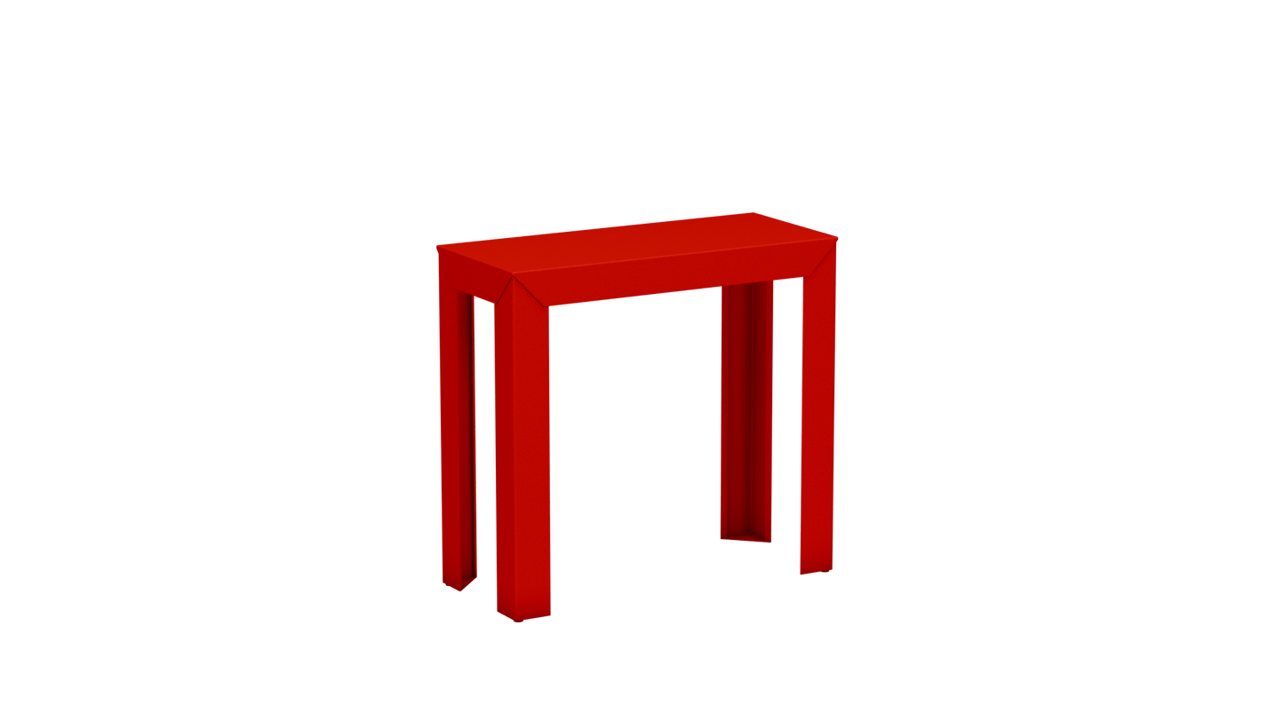 Console rectangulaire en aluminium 80cm Zef - MATIERE GRISE - La Maison MilanaiseCONSOLEZEF80X35x75intCorail 032Droits
