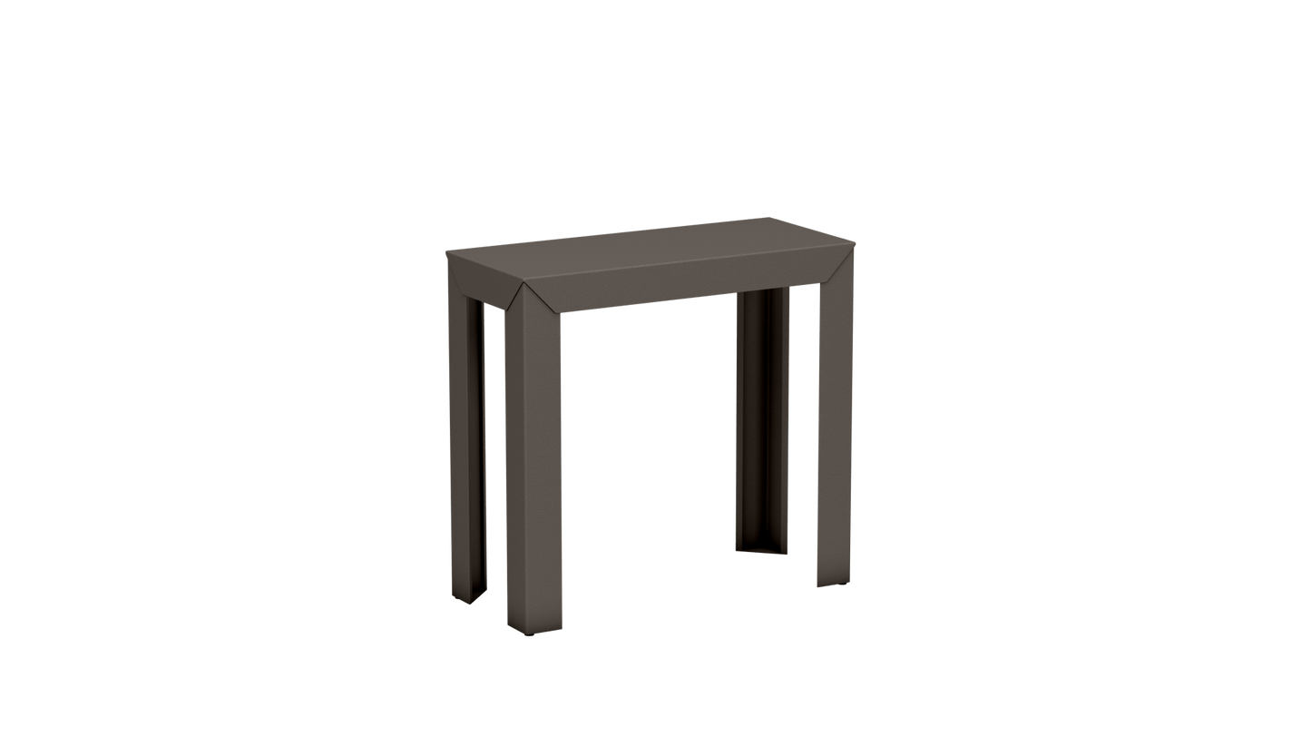 Console rectangulaire en aluminium 80cm Zef - MATIERE GRISE - La Maison MilanaiseCONSOLEZEF80X35x75intTaupe 192Droits