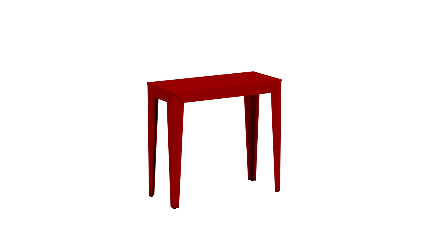 Console rectangulaire en aluminium 80cm Zef - MATIERE GRISE - La Maison MilanaiseCONSOLEZEF80X35x75intVermillon 012Fuselés