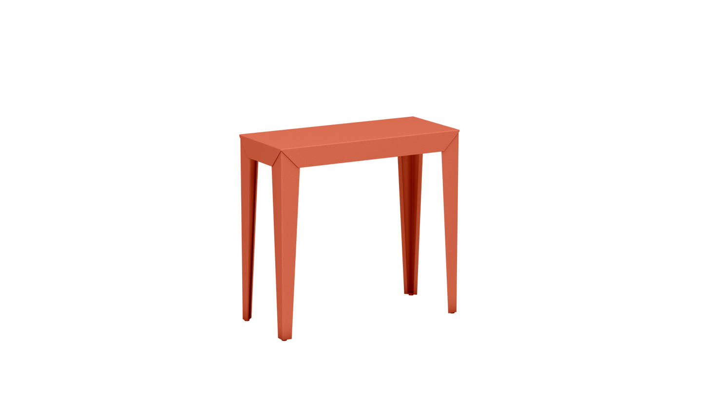 Console rectangulaire en aluminium 80cm Zef - MATIERE GRISE - La Maison MilanaiseCONSOLEZEF80X35x75intOrange givré 144Fuselés