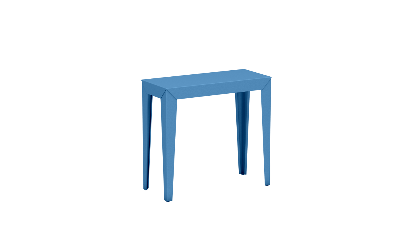 Console rectangulaire en aluminium 80cm Zef - MATIERE GRISE - La Maison MilanaiseCONSOLEZEF80X35x75intAzur 111Fuselés