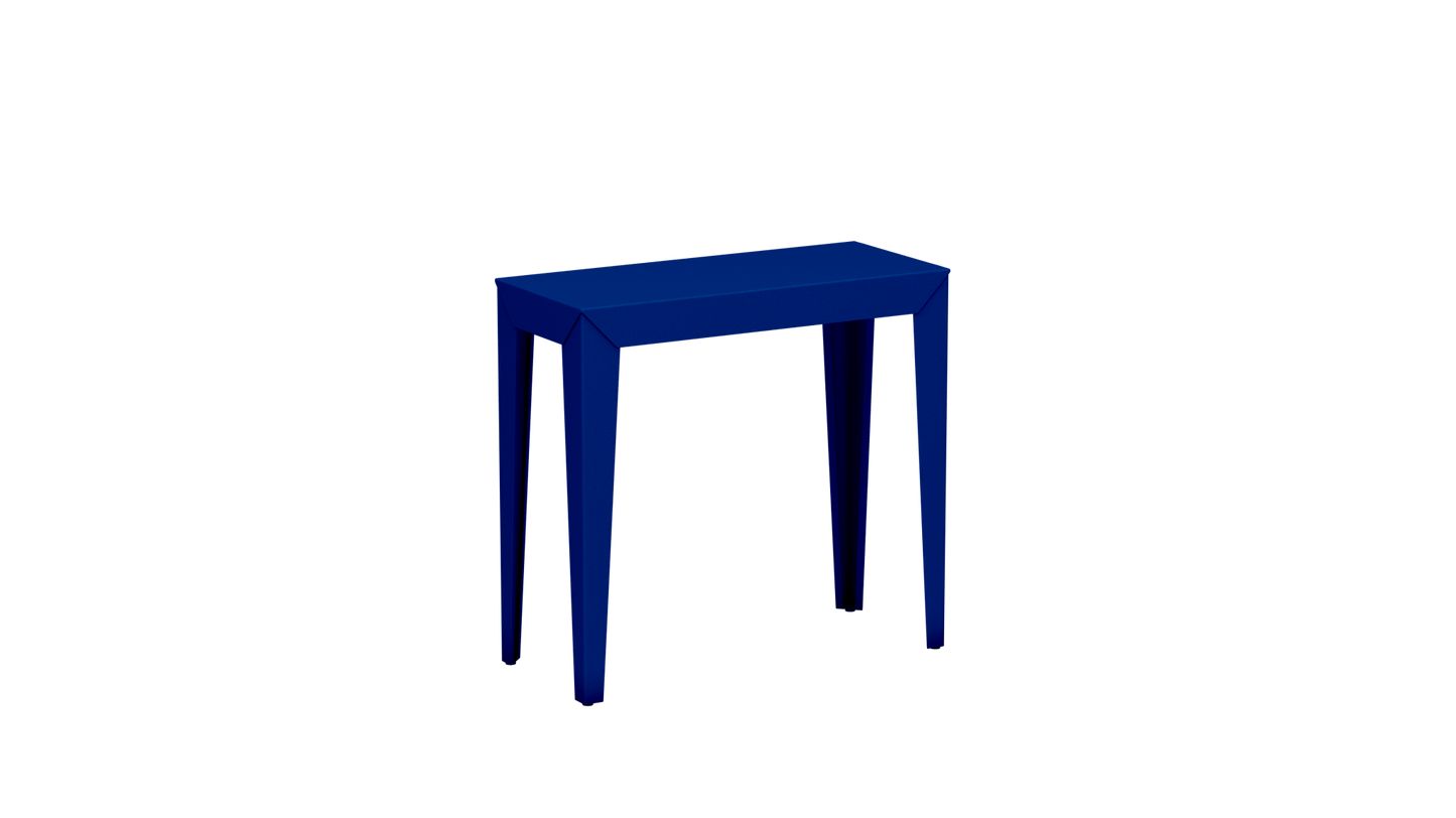 Console rectangulaire en aluminium 80cm Zef - MATIERE GRISE - La Maison MilanaiseCONSOLEZEF80X35x75intBleu pur 112Fuselés