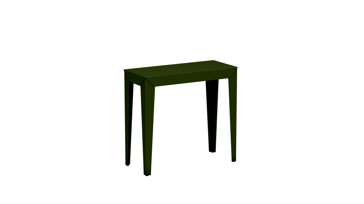 Console rectangulaire en aluminium 80cm Zef - MATIERE GRISE - La Maison MilanaiseCONSOLEZEF80X35x75intKaki 122Fuselés