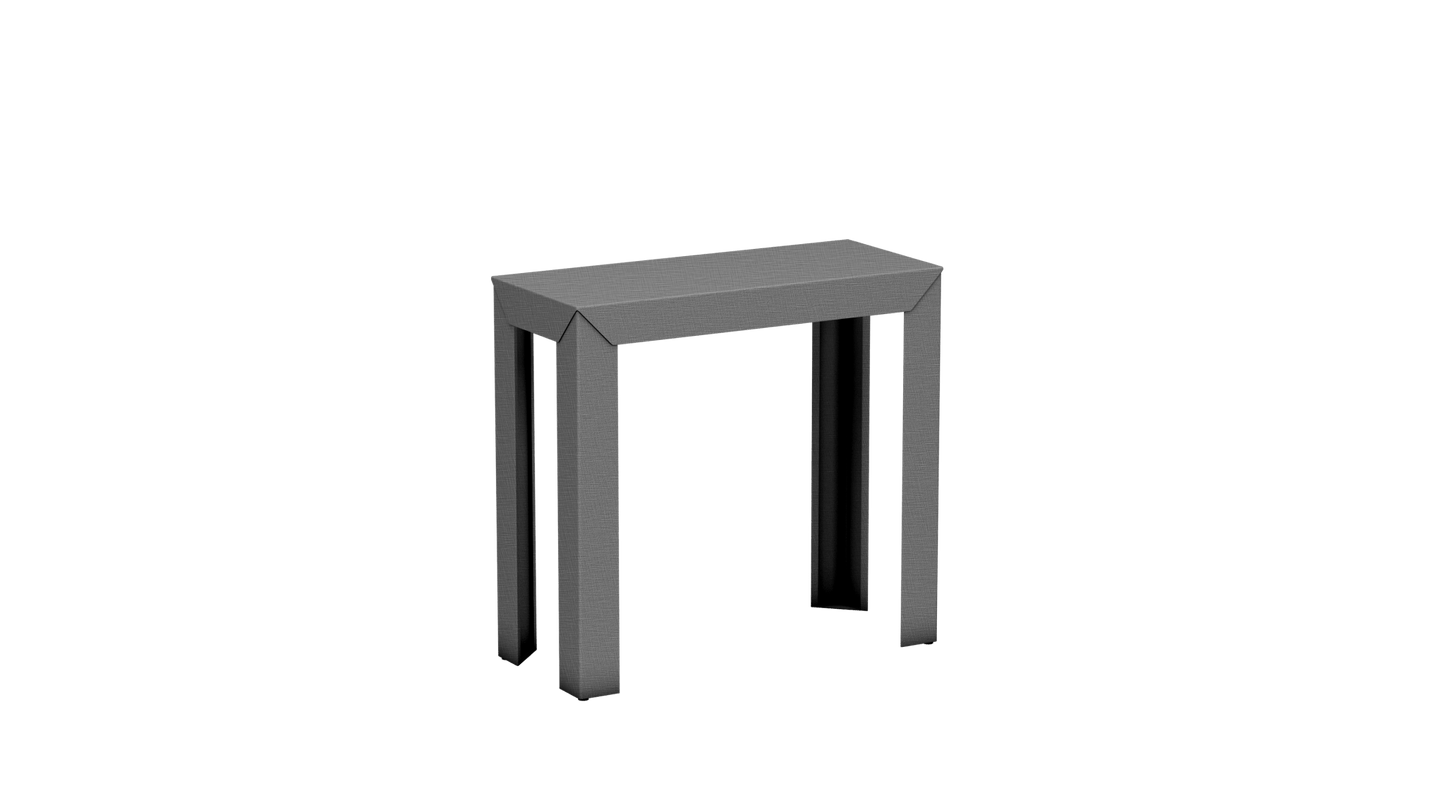 Console rectangulaire en aluminium 80cm Zef - MATIERE GRISE - La Maison MilanaiseCONSOLEZEF80X35x75intBrut Vernis Brillant 020Droits