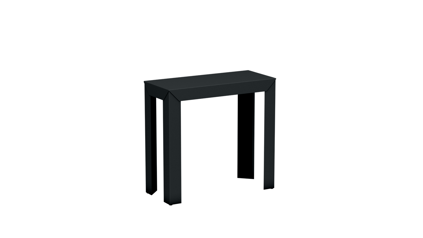 Console rectangulaire en aluminium 80cm Zef - MATIERE GRISE - La Maison MilanaiseCONSOLEZEF80X35x75intAnthracite 222Droits