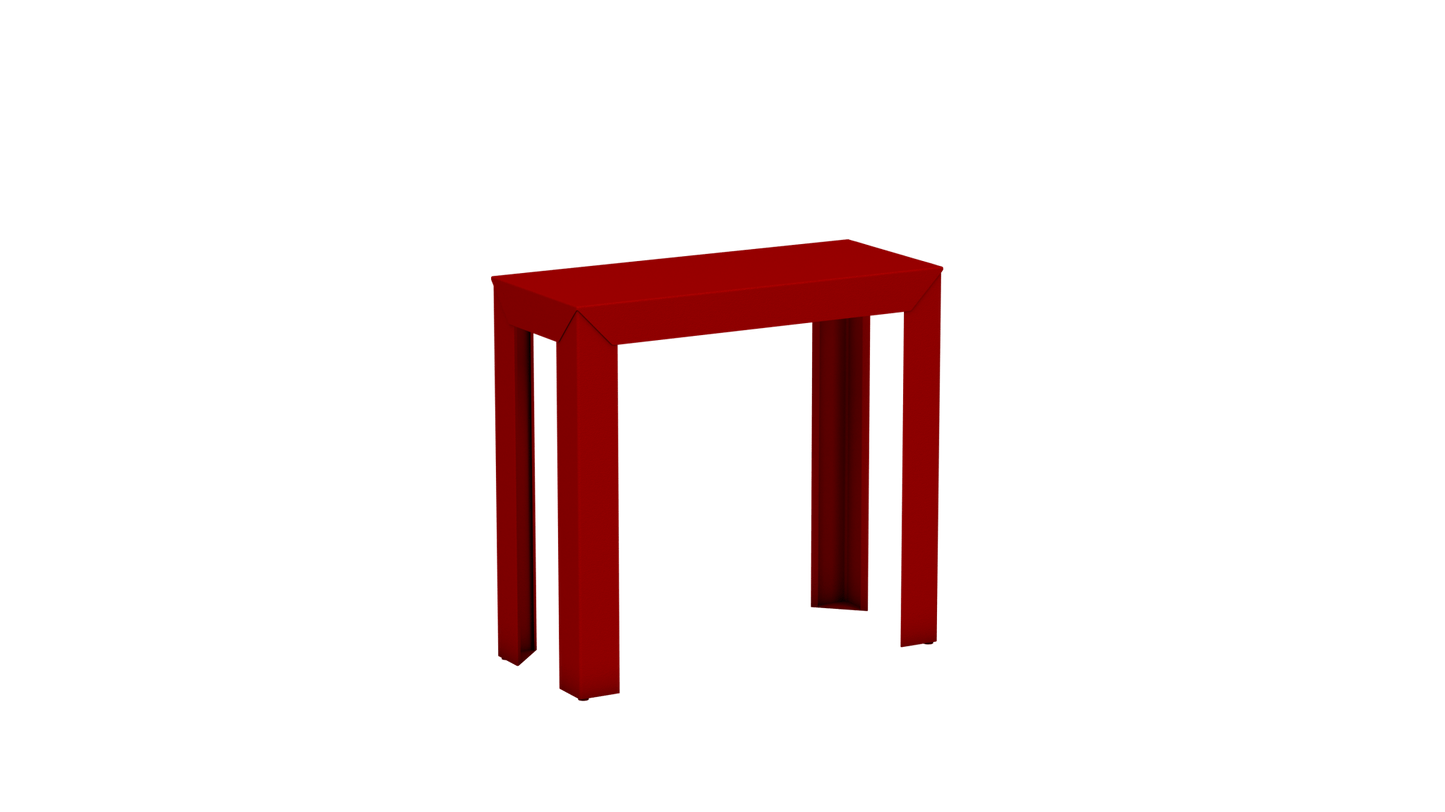 Console rectangulaire en aluminium 80cm Zef - MATIERE GRISE - La Maison MilanaiseCONSOLEZEF80X35x75intVermillon 012Droits