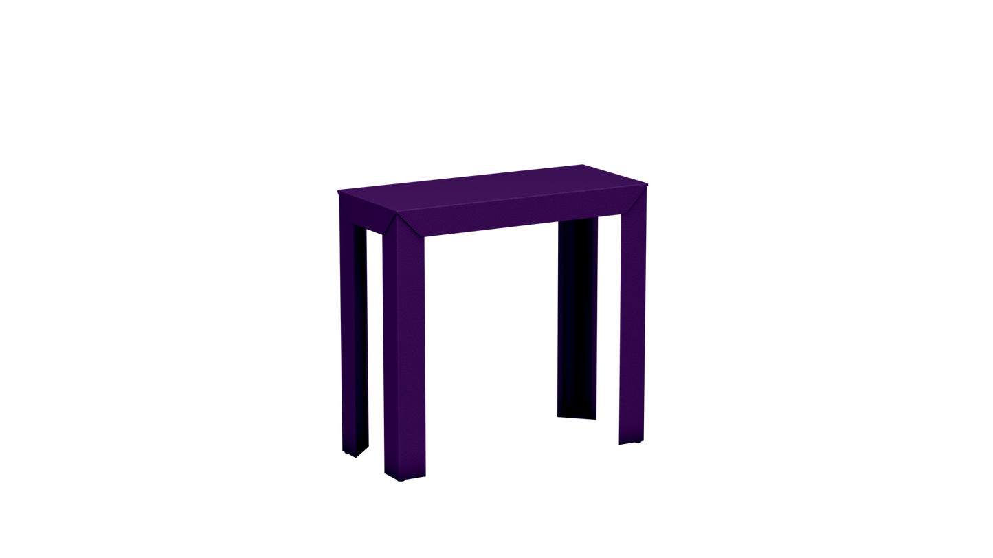 Console rectangulaire en aluminium 80cm Zef - MATIERE GRISE - La Maison MilanaiseCONSOLEZEF80X35x75intUltra Violet 172Droits